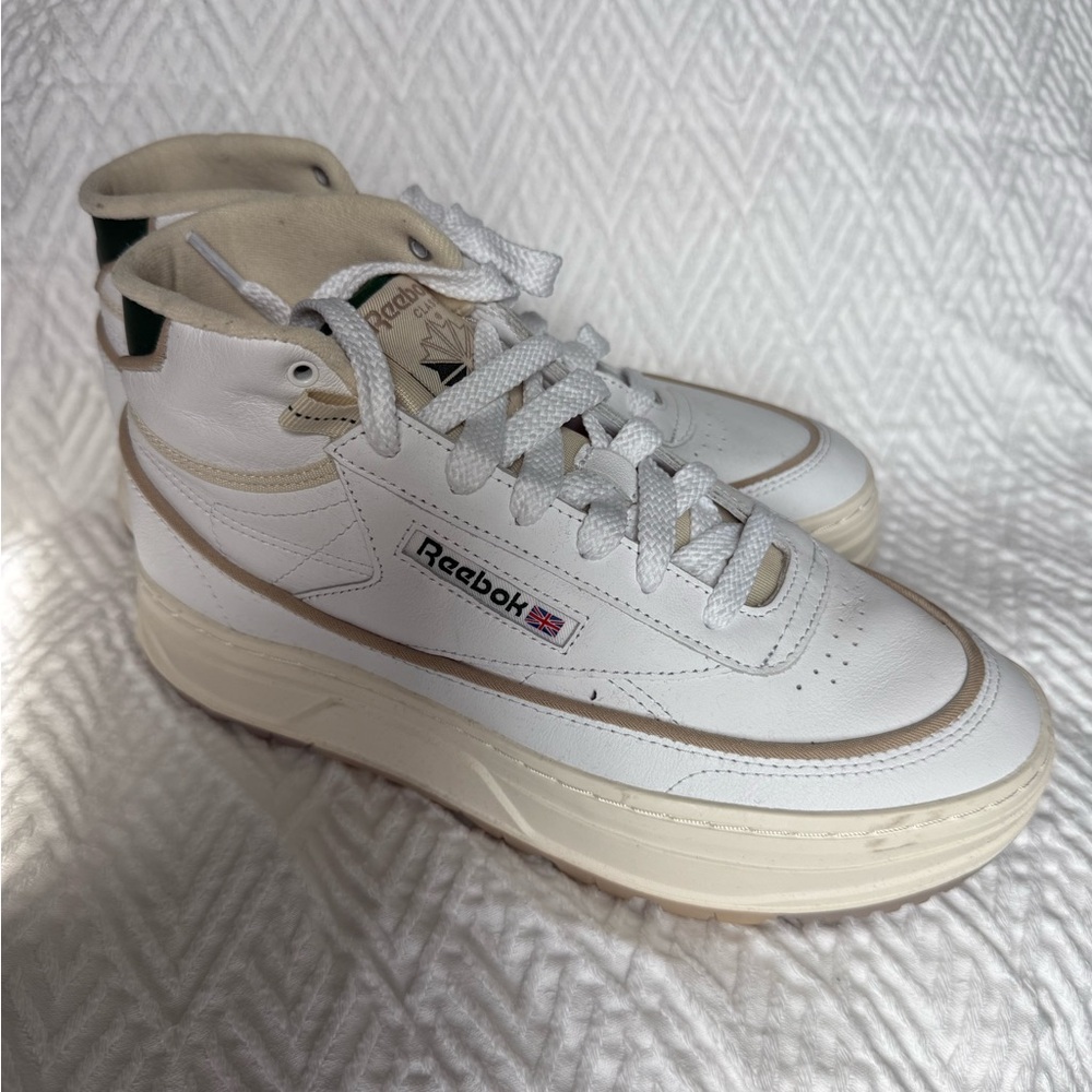 Reebok Club C Geo Mid White / Chalk / Green Women's Size 8.5 US